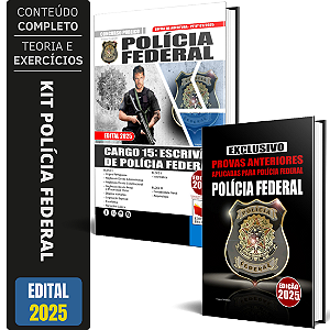 Kit Apostila Polícia Federal 2025 - Escrivão + Caderno De Provas