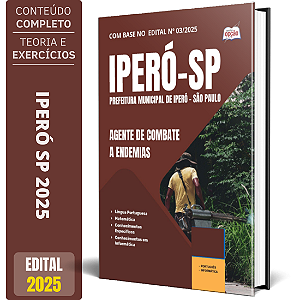 Apostila Prefeitura de Iperó SP 2025 - Agente de Combate a Endemias