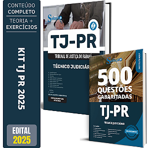 Kit Apostila Completa TJ PR 2025 - Técnico Judiciário + Livro 500 Questões