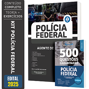 Kit Apostila Polícia Federal PF Agente de Polícia + Testes 2025
