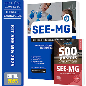Kit Apostila SEE MG 2025 - Professor de Ciências + Questões