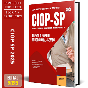 Apostila Concurso CIOP 2025 - Agente de Apoio Educacional - SEMEC