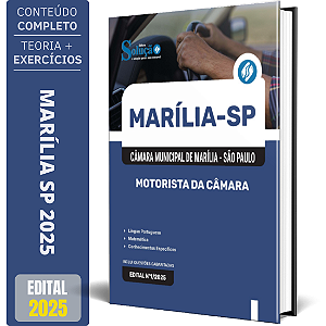 Apostila Câmara de Marília SP 2025 - Motorista da Câmara