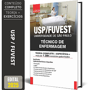 Apostila Concurso Usp Fuvest 2025 - Técnico De Enfermagem