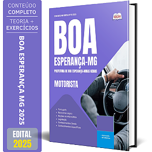 Apostila Prefeitura de Boa Esperança MG 2025 - Motorista