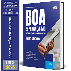 Apostila Prefeitura de Boa Esperança MG 2025 - Agente Sanitário