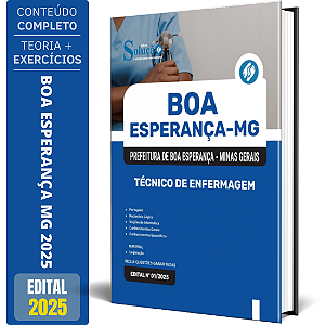 Apostila Prefeitura de Boa Esperança MG 2025 - Técnico de Enfermagem
