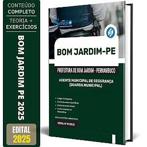 Apostila Prefeitura de Bom Jardim PE 2025 - Agente Municipal de Segurança (Guarda Municipal)