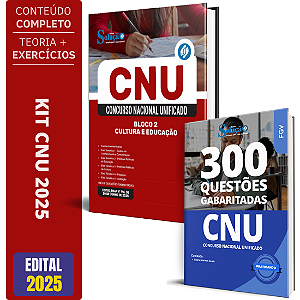 Kit Apostila CNU 2025 - Bloco 2 - Cultura e Educação + Testes