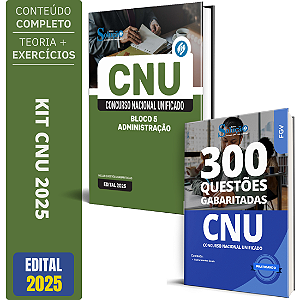 Kit Apostila CNU 2025 - Bloco 5 - Administração + Testes