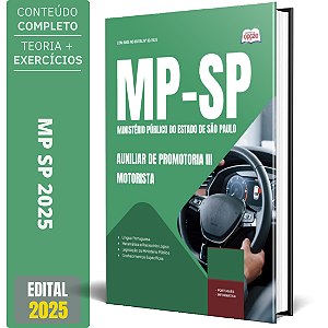 Apostila MP SP 2025 - Auxiliar de Promotoria 3 - Motorista