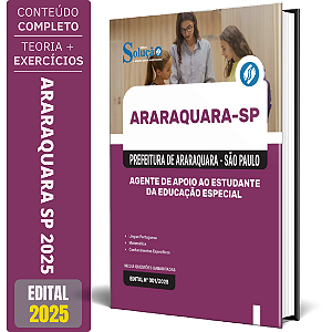Apostila Prefeitura de Araraquara SP 2025 - Agente de Apoio ao Estudante da Educação Especial