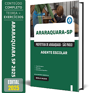 Apostila Prefeitura de Araraquara SP 2025 - Agente Escolar