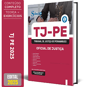Apostila Concurso TJ PE 2025 - Oficial de Justiça