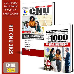 Kit Apostila CNU 2025 - BLOCOS 8 E 9 + Caderno de Testes