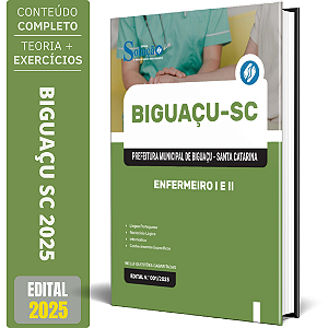 Apostila Prefeitura de Biguaçu SC 2025 - Enfermeiro I e II