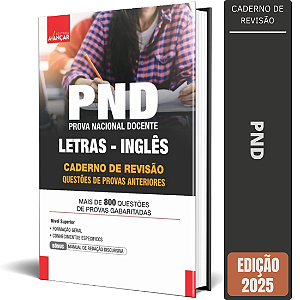 Apostila Provas Anteriores PND 2025 - Letras: Inglês - Caderno De Revisão