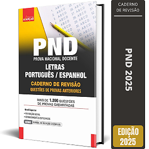 Apostila Provas Anteriores PND 2025 - Português E Espanhol - Caderno De Revisão
