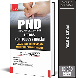 Apostila Provas Anteriores PND 2025 - Português e Inglês - Caderno De Revisão
