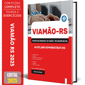 Apostila Prefeitura de Viamão RS 2025 - Auxiliar Administrativo