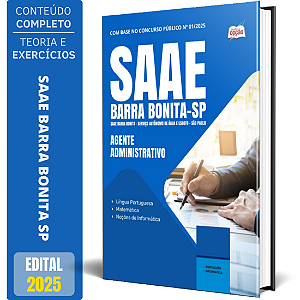 Apostila SAAE Barra Bonita 2025 - Agente Administrativo