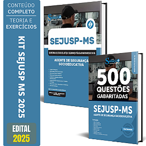 Kit Apostila SEJUSP MS 2025 - Agente Segurança Socioeducativa