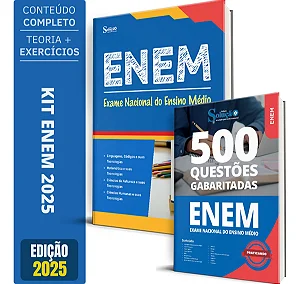 Kit Apostila Vestibular Enem 2025 + Caderno De Questões