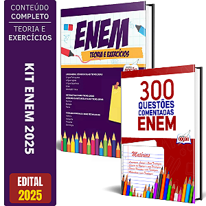 Kit Apostila ENEM 2025 + Caderno de Questões Comentadas