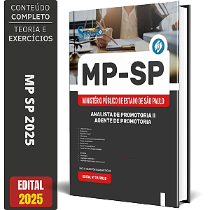 Apostila MP SP 2025 - Analista de Promotoria II - Agente de Promotoria