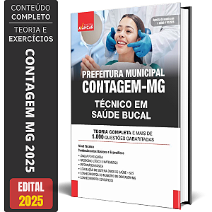 Apostila Contagem Mg 2025 - Técnico Em Saúde Bucal