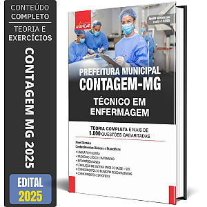 Apostila Contagem Mg 2025 - Técnico Em Enfermagem