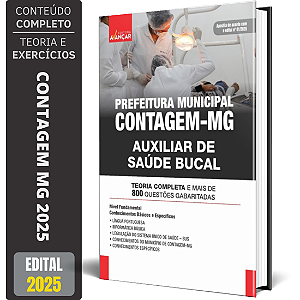 Apostila Contagem Mg 2025 - Auxiliar De Saúde Bucal