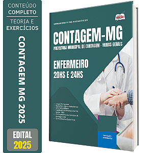 Apostila Prefeitura de Contagem MG 2025 - Enfermeiro - 20hs e 24hs