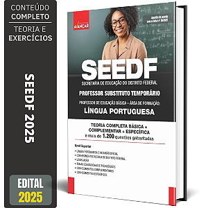Apostila SEE DF 2025 - Professor Temporário - Língua Portuguesa