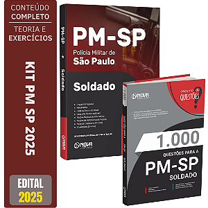 Kit Apostila Concurso Soldado PM SP 2025 + Questões