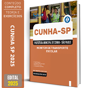 Apostila Prefeitura de Cunha SP 2025 - Monitor de Transporte Escolar