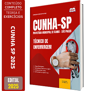 Apostila Prefeitura de Cunha SP 2025 - Técnico de Enfermagem