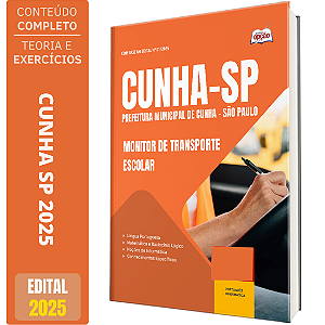Apostila Prefeitura de Cunha SP 2025 - Monitor de Educação Infantil