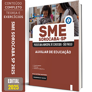 Apostila Prefeitura de Sorocaba SP 2025 - Auxiliar de Educação