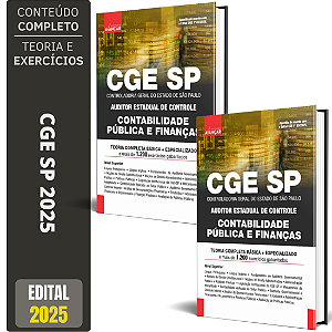 Apostila CGE SP 2025 - Contabilidade Pública E Finanças Concurso