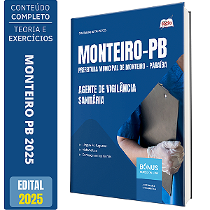 Apostila Concurso Monteiro PB 2025 - Agente de Vigilância Sanitária