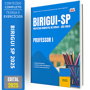 Apostila Prefeitura de Birigui SP 2025 - Professor I