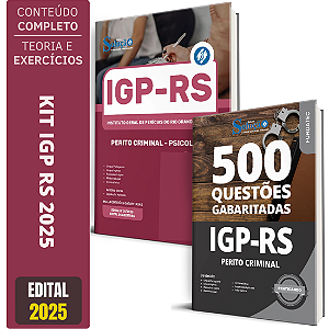 Kit Apostila IGP RS 2025 - Perito Criminal - Psicologia + Testes