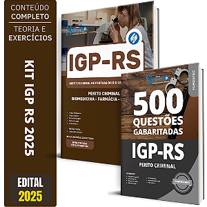 Kit Apostila IGP RS 2025 - Biomedicina - Farmácia - Biologia + Testes