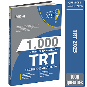 Livro 1.000 Questões Gabaritadas de Conteúdo Básico - TRT - Técnico e Analista