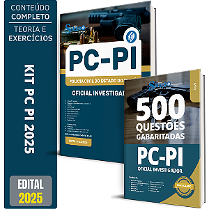Kit Apostila Pc Pi 2025 - Oficial Investigador Polícia + Questões