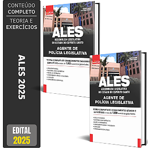 Apostila Concurso ALES 2025 - Agente De Polícia Legislativa