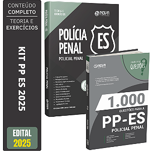 Kit Apostila PP ES 2025 - Policia Penal + Caderno De Testes