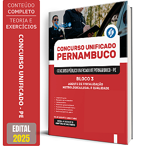 Apostila CPU PE 2025 - Bloco 3 - Agente de Fiscalização Metrológica Legal e Qualidade