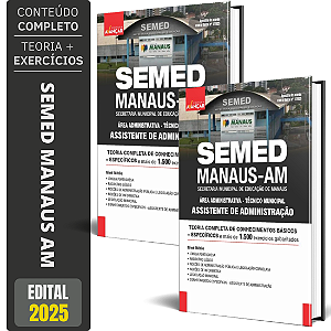 Apostila Semed Manaus Am 2025 - Assistente De Administração